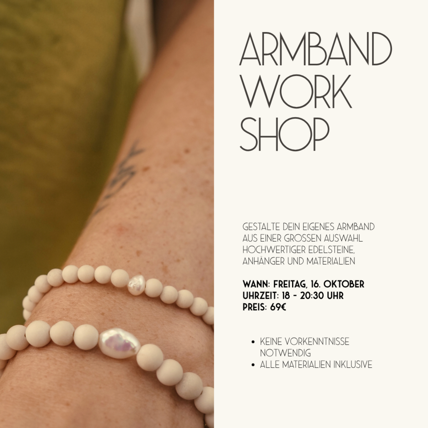Armband Workshop am 16.10.26
