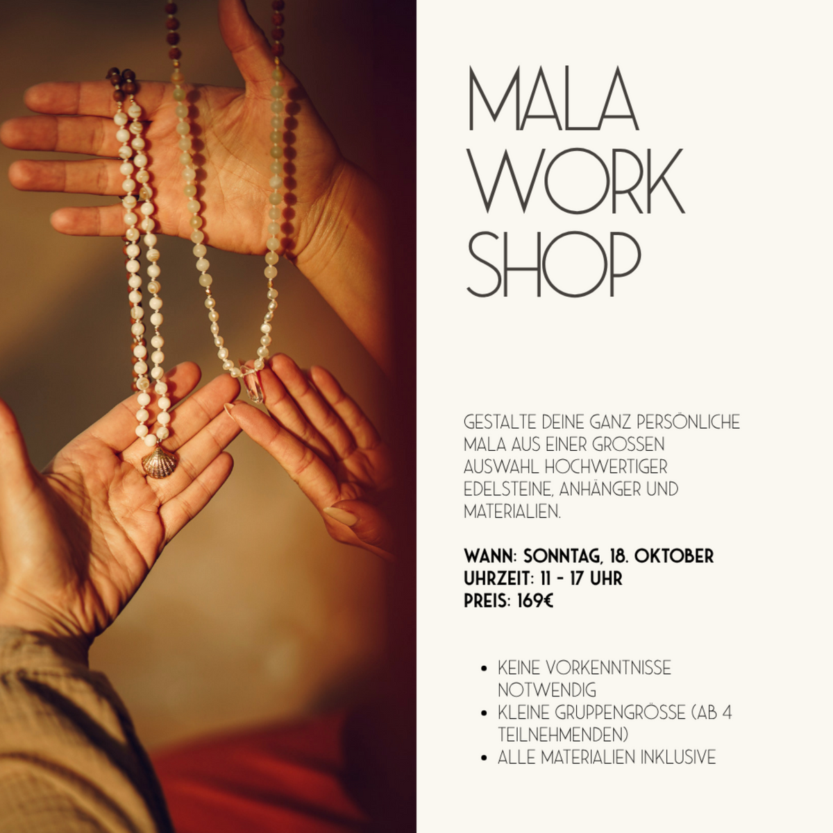 Mala Workshop am 18.10.26