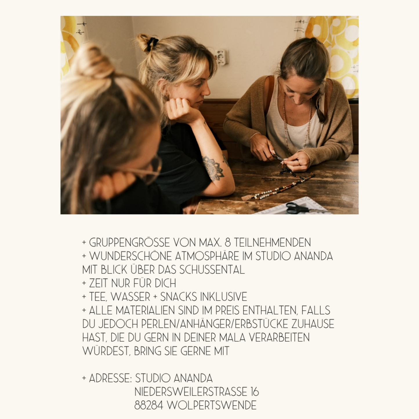 Mala Workshop am 18.10.26